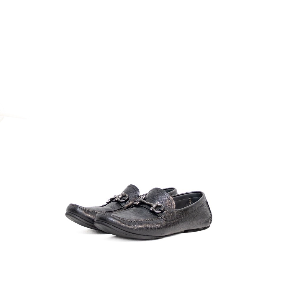 Salvatore Ferragamo Parigi Mini‎ Chicco Leather Driving  Loafers – Black – US 9